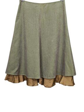 Plenty by Tracy Reese Anthropologie Flared Wool Ruffled Silk Cottagecore Skirt 4